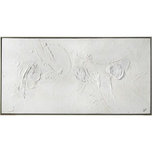 Yanno Silver/White Canvas Art
