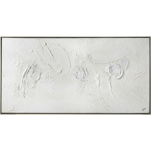 Yanno Silver/White Canvas Art