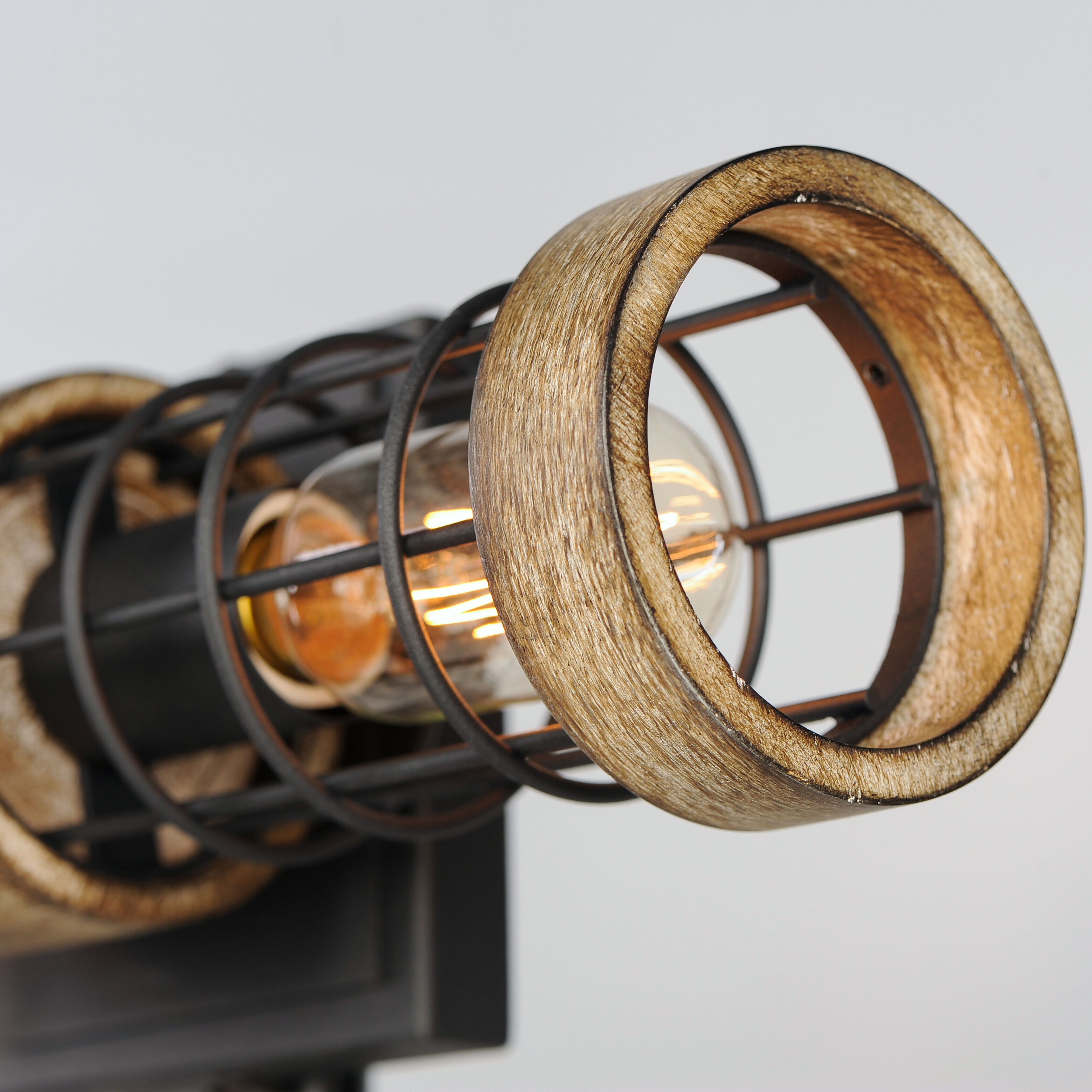 Homestead 2 Light Driftwood/Black Wall Sconce Wall Light