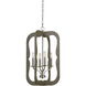 Portici 4 Light 16 inch Wood Pendant Ceiling Light