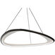 Oyster LED 33 inch Black Chrome Pendant Ceiling Light in 2700K, Black/Chrome, dweLED