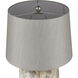 Everly 23 inch 150.00 watt White Marbleized with Brushed Steel Table Lamp Portable Light