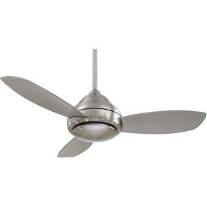 Concept I 44 inch Brushed Nickel with Silver Blades Ceiling Fan