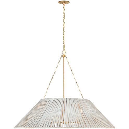 Marie Flanigan CORINNE LED 44.5 inch Soft Brass Wrapped Hanging Shade Ceiling Light