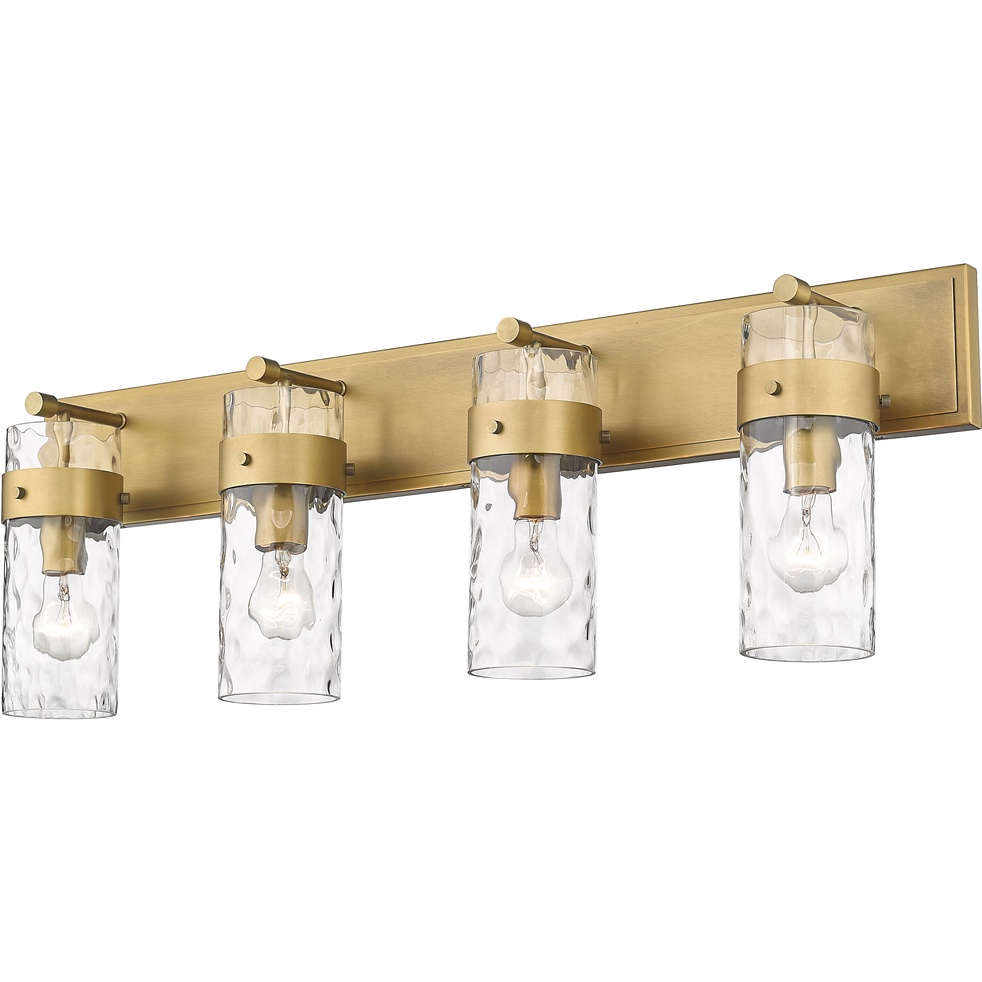 Fontaine 4 Light 34 inch Rubbed Brass Vanity Wall Light in Rubbed Bronze