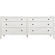 Hampton White Wash Dresser, 6 Drawer