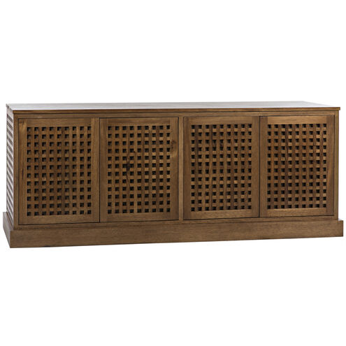 Genti 79 X 20 inch Dark Walnut Sideboard, 4 Door