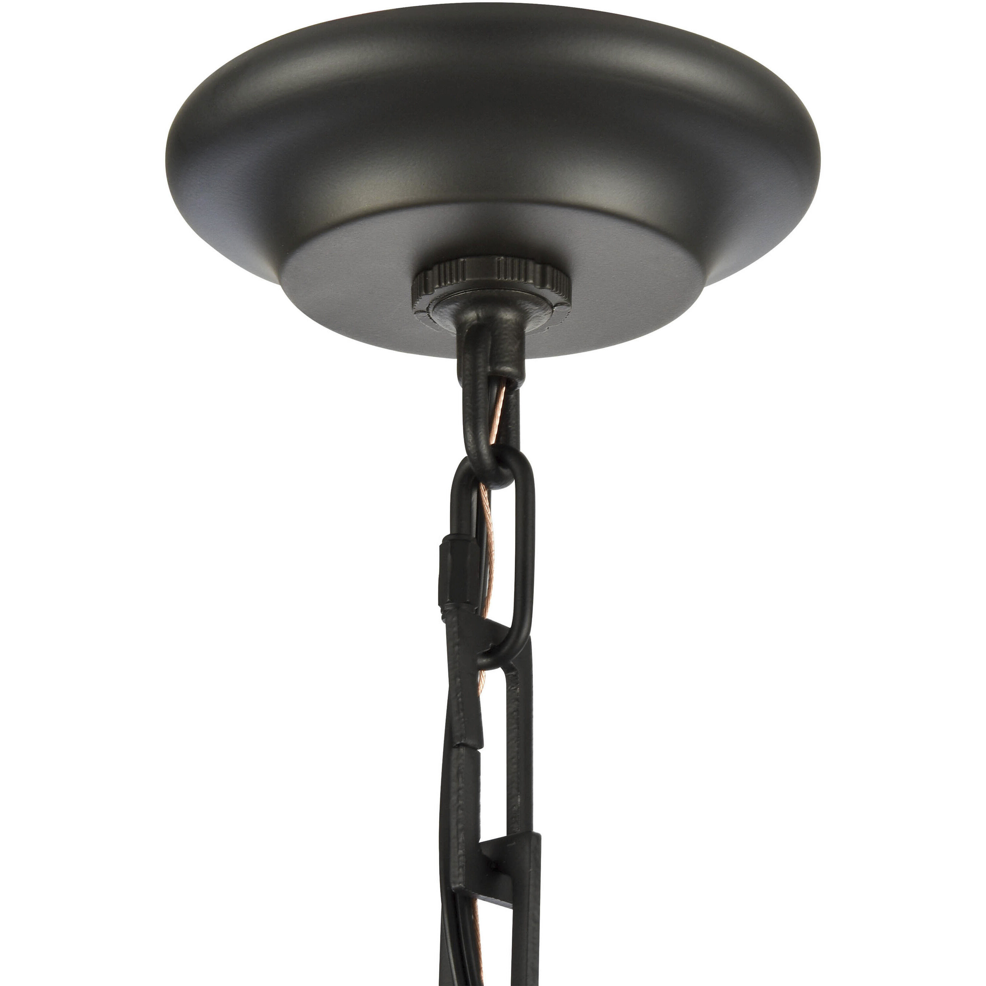 Fitzroy 5 Light 28 inch Matte Black Chandelier Ceiling Light