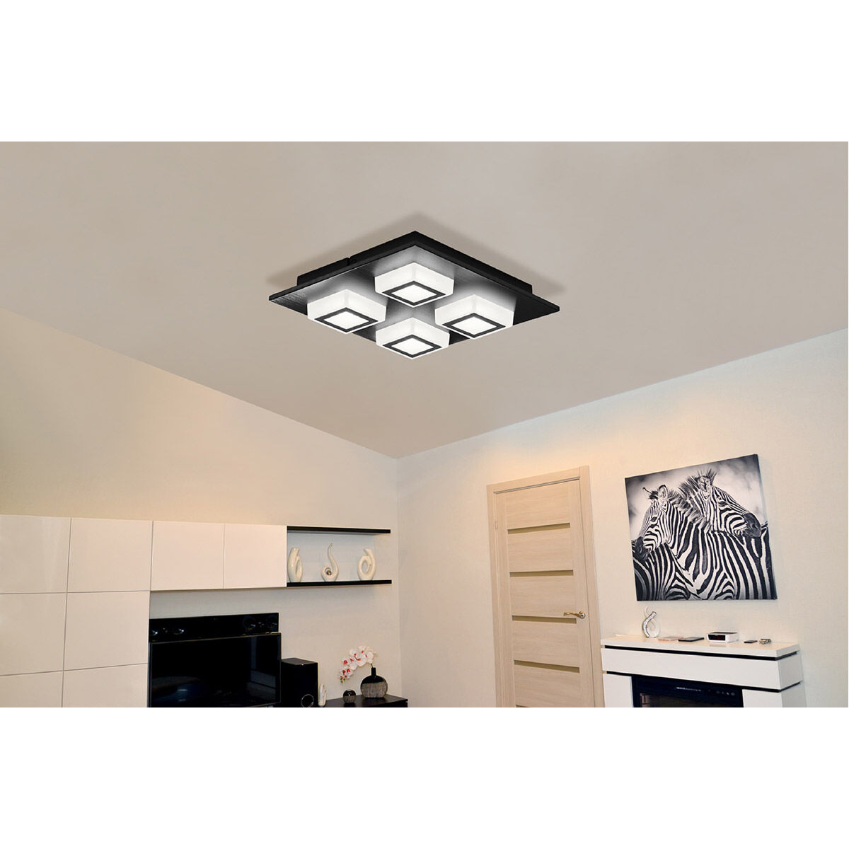 Masiano 1 LED 10.63 inch Black Flush Mount/Wall Sconce Ceiling Light