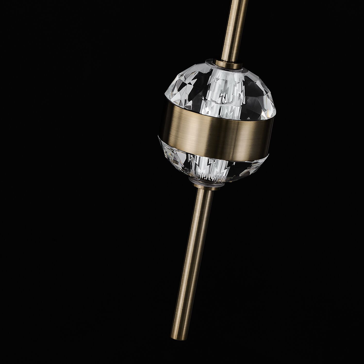 Goccia LED 21.75 inch Winter Brass Chandelier Ceiling Light