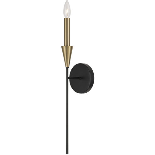 Avant 1 Light 5 inch Aged Brass and Black Sconce Wall Light