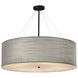 Textile LED 36 inch Matte Black Pendant Ceiling Light