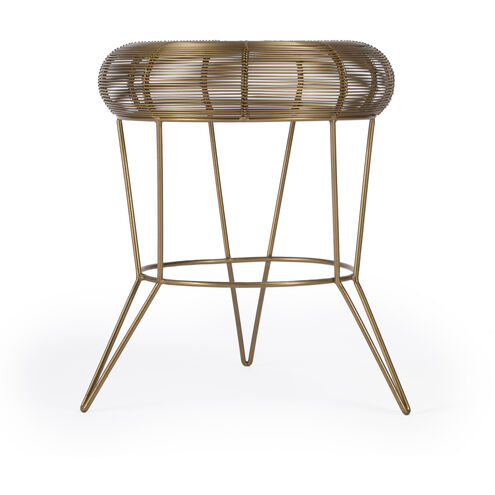 Allen Decorative Wire Side Table in Antique Gold