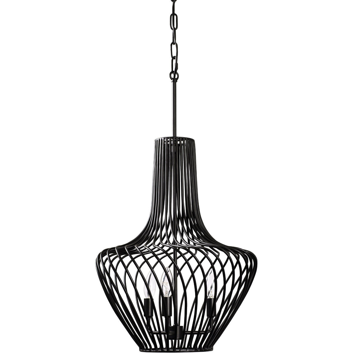 Elsa 3 Light 16 inch Black Pendant Ceiling Light