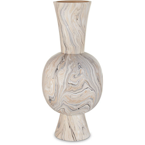 Gray Marbleized 22 X 9 inch Vase