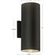 Nordic LED 12 inch Black Exterior Wall Light