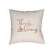 Gourd 20 X 20 inch White and Red Outdoor Throw Pillow