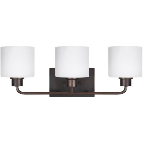 Canfield 3 Light 23.13 inch Bronze Wall Bath Fixture Wall Light