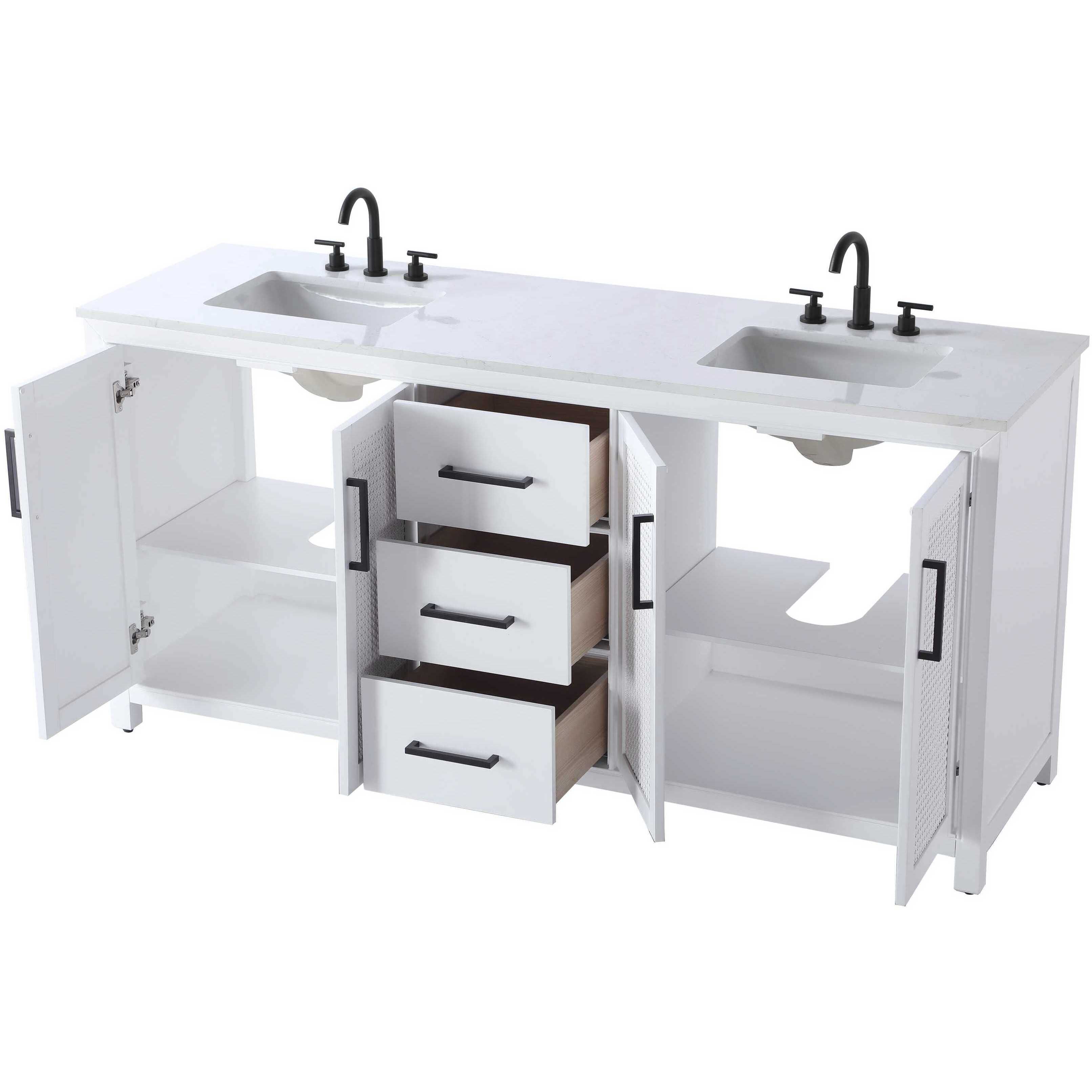 Alina 72 X 34 inch White Bathroom Vanity Cabinet