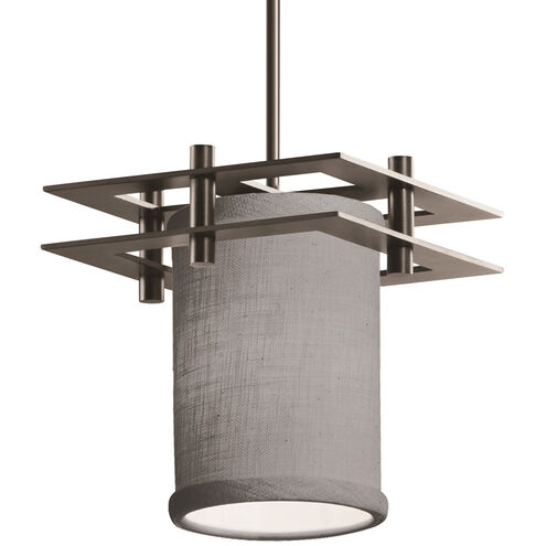 Textile 7 inch Brushed Nickel Pendant Ceiling Light