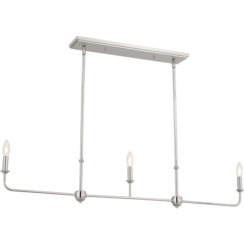 Pallas 3 Light 4.5 inch Polished Nickel Chandelier Linear Ceiling Light