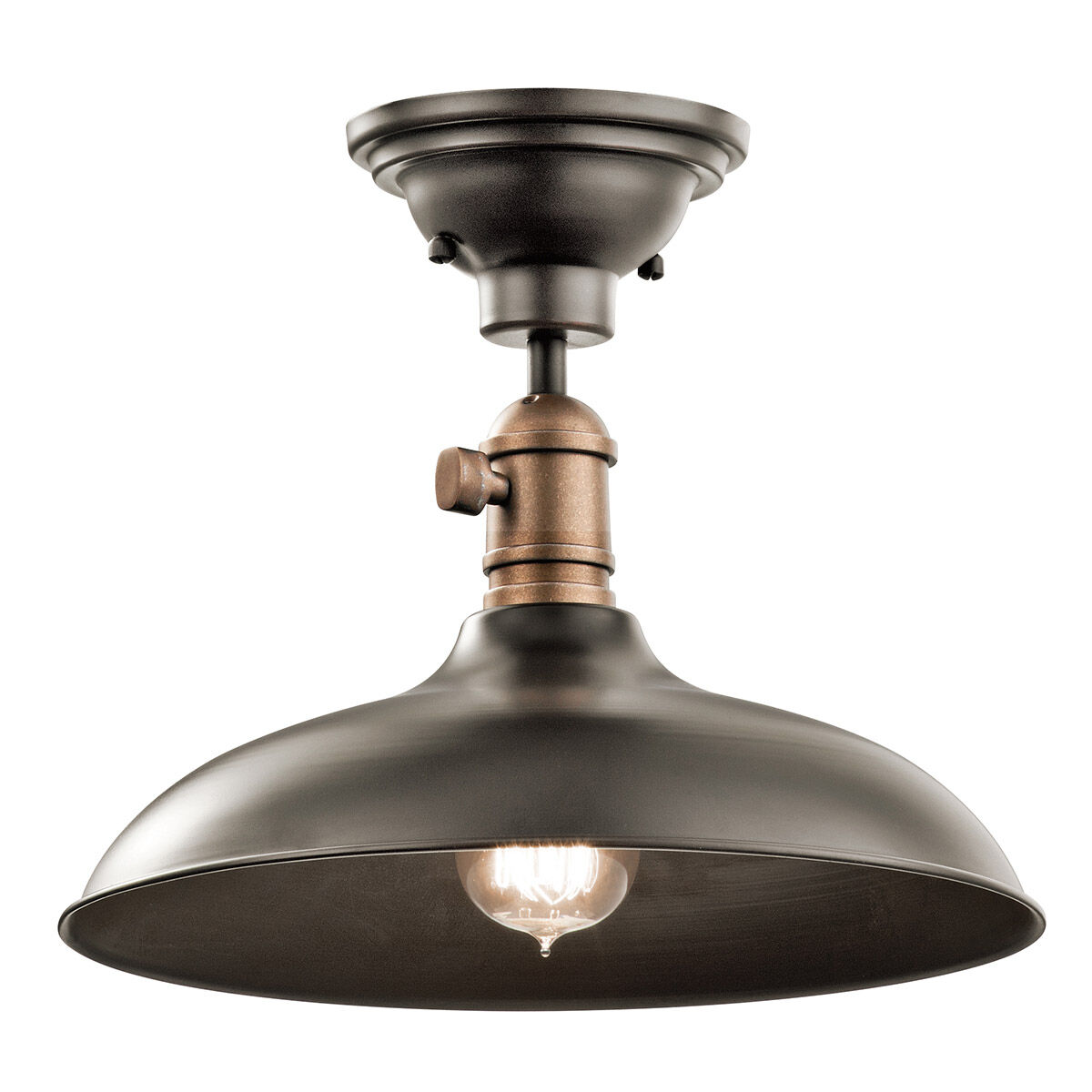 Cobson 1 Light 12 inch Olde Bronze Pendant/Semi Flush Ceiling Light