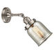 Franklin Restoration Small Bell 1 Light 5 inch Brushed Satin Nickel Sconce Wall Light in Silver Plated Mercury Glass, Franklin Restoration