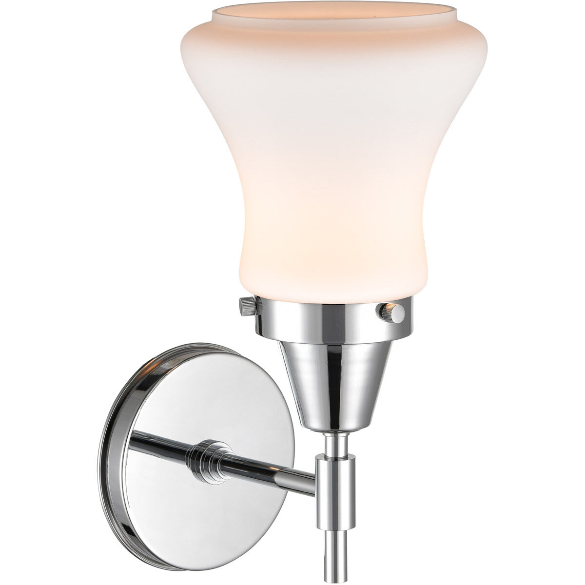 Caden 1 Light 6 inch Polished Chrome Sconce Wall Light in Matte White Glass