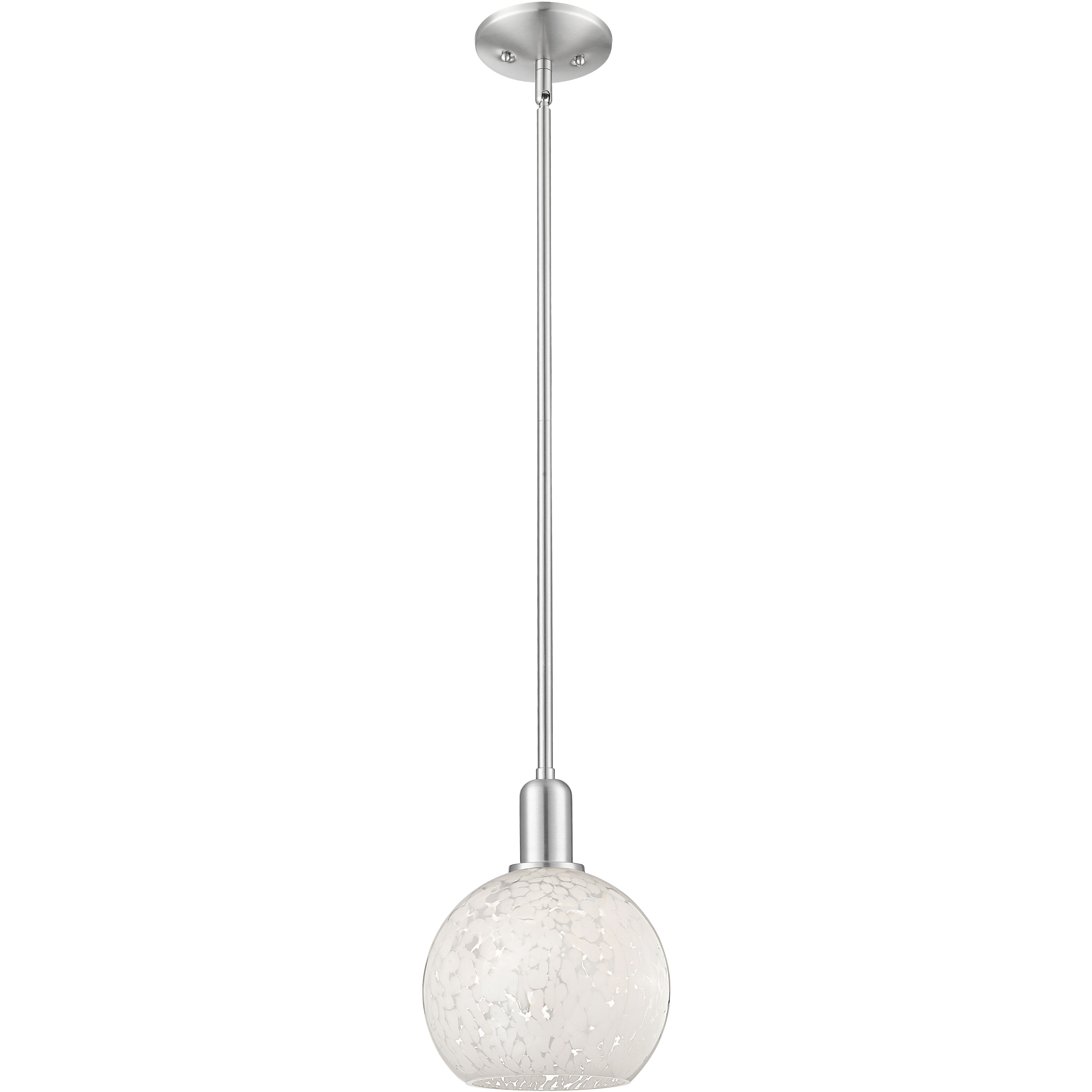 Arcadia White Mouchette 1 Light 8.00 inch Mini Pendant