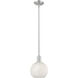 Arcadia White Mouchette 1 Light 8 inch Brushed Satin Nickel Mini Pendant Ceiling Light