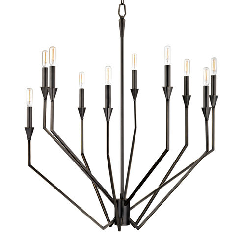 Archie 10 Light 30 inch Old Bronze Chandelier Ceiling Light