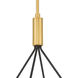 Olenne 8 Light 42 inch Legacy Brass and Dark Matte Black Pendant Ceiling Light