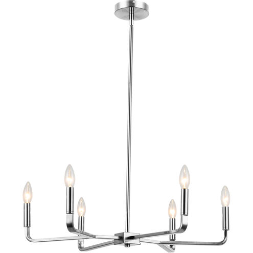 Colette 6 Light 24 inch Polished Chrome Chandelier Ceiling Light