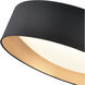 Rosata LED 20 inch Black Indoor Flushmount Ceiling Light