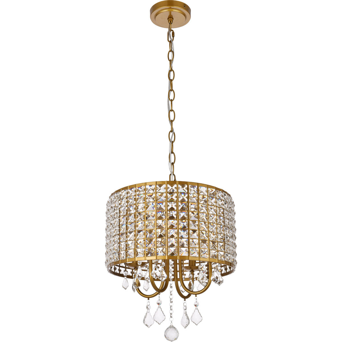 Elise 4 Light 14 inch Brass Pendant Ceiling Light