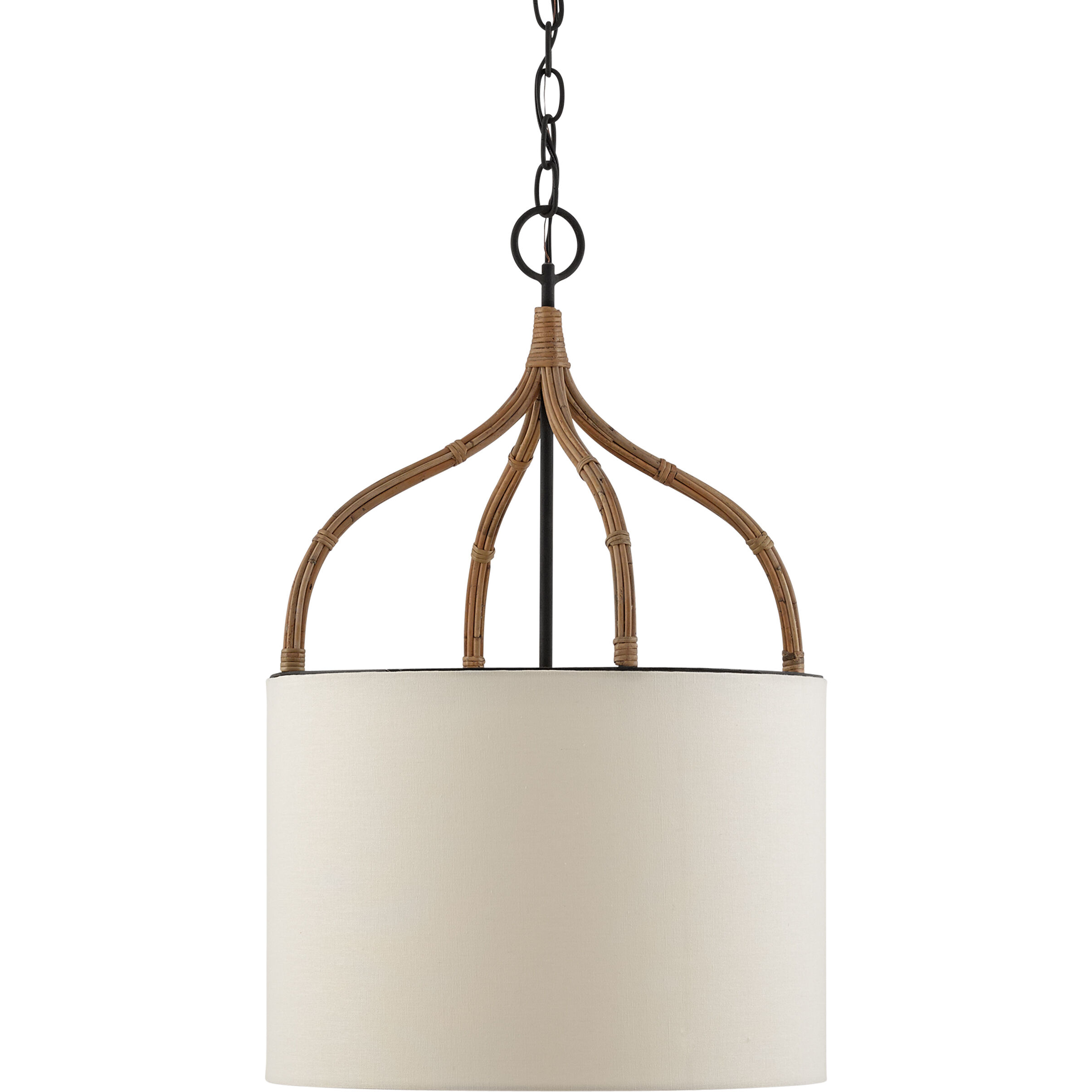 Dunning 1 Light 15.5 inch Blacksmith/Natural Pendant Ceiling Light