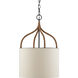 Dunning 1 Light 15.5 inch Blacksmith/Natural Pendant Ceiling Light
