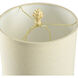 Signature 23.5 inch 60 watt Distressed Off-White and Light Beige Dark Brown Table Lamp Portable Light