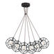Geometry Series 6 Light 25 inch Rusty Black Pendant Ceiling Light