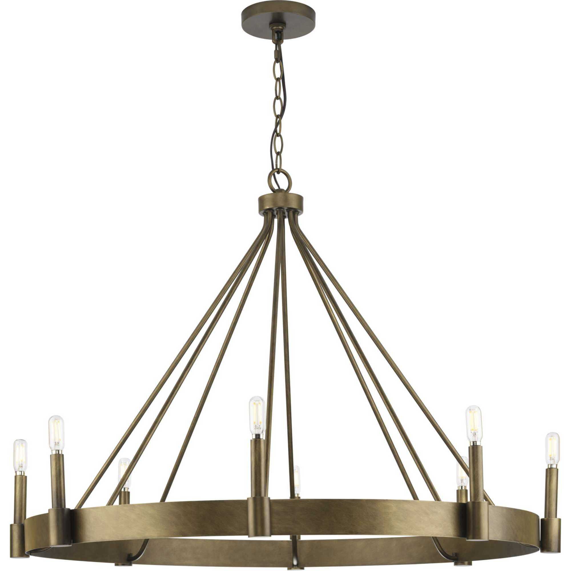 Breckenridge 8 Light 38 inch Aged Bronze Chandelier Ceiling Light, Design Series