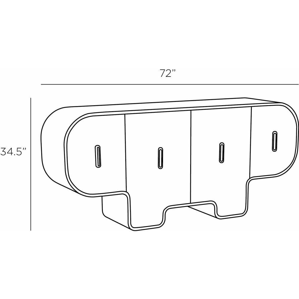 Bruno 34.5 inch Tortoise Burl Credenza