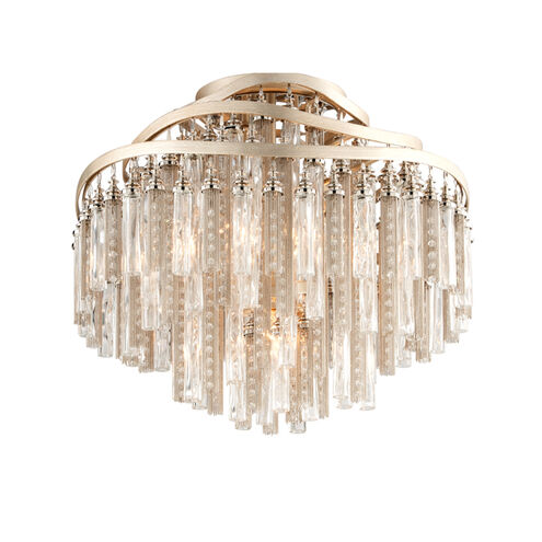 Chimera 4 Light 18.5 inch Tranquility Silver Leaf Semi-Flush Mount Ceiling Light