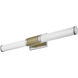 Zevi LED 29 inch Polished Nickel with Lacquered Brass Vanity Light Wall Light, Vertical