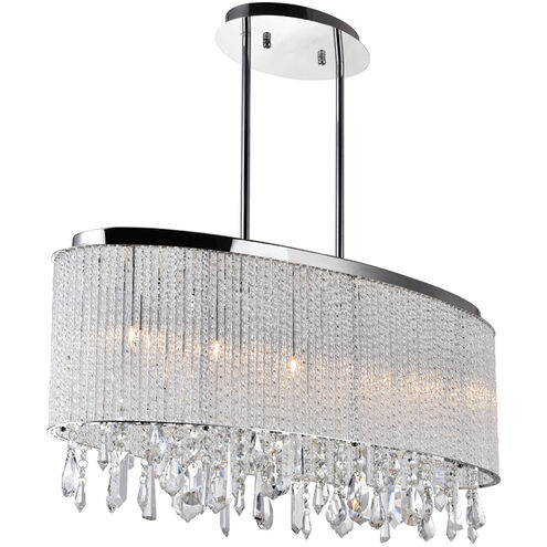 Benson 5 Light 26 inch Chrome Island/Pool Table Light Ceiling Light