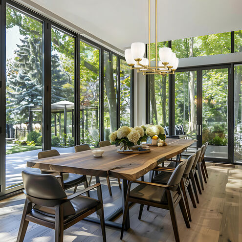 Oren Linear Chandelier Ceiling Light in Modern Gold