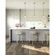 Blanco LED 6.25 inch Polished Nickel and Alabaster Pendant Ceiling Light