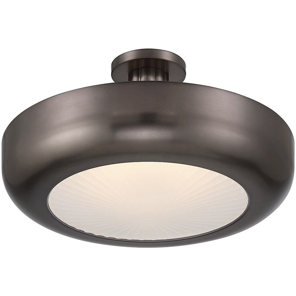 Macey LED 22.25 inch Harlow Bronze Semi-Flush Mount Ceiling Light