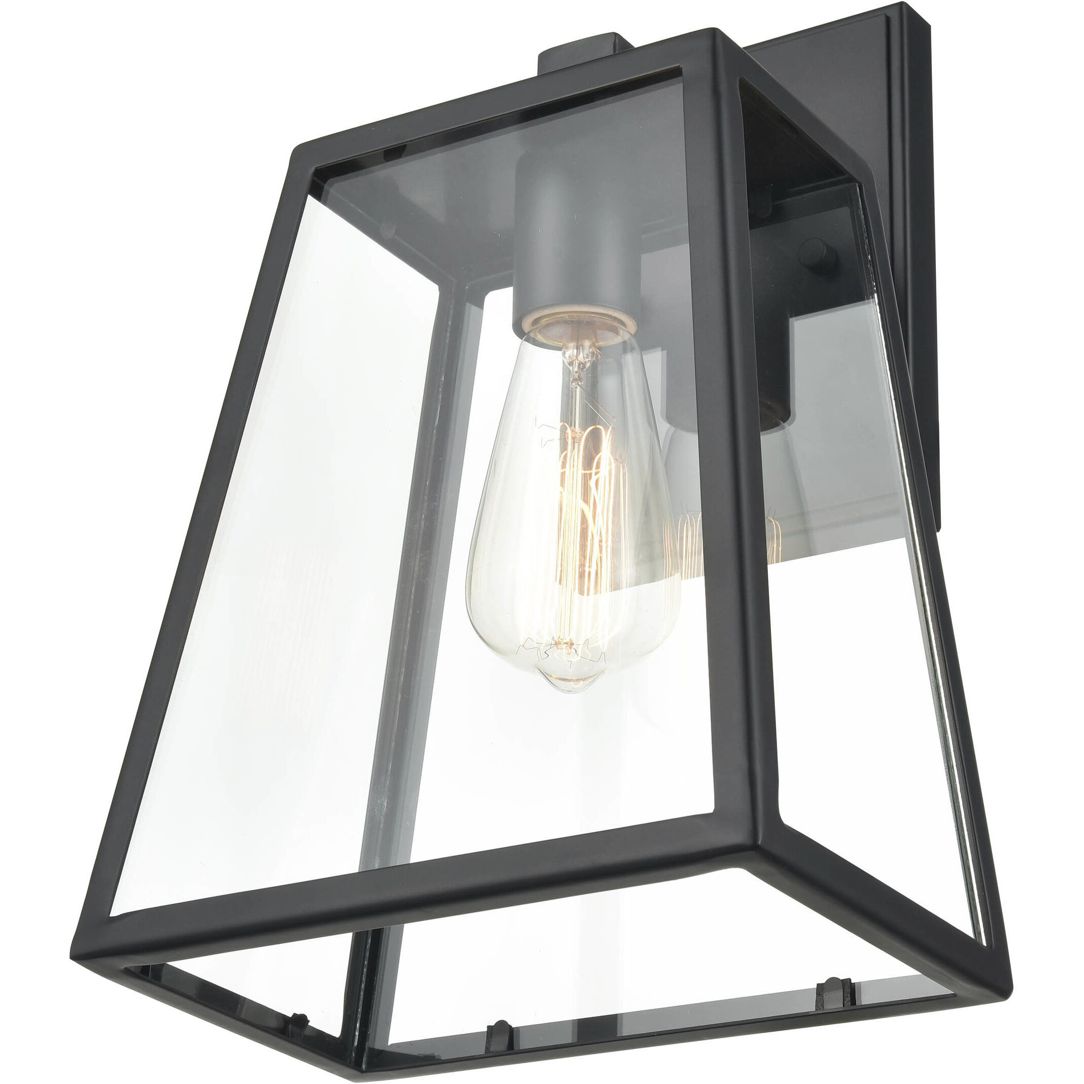 Grant 1 Light 13.5 inch Powder Coated Black Outdoor Wall Sconce