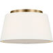 Richard June Hale 2 Light 12 inch Estate Brass Flush Mount Ceiling Light in LED