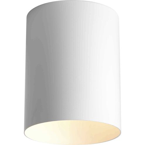 Cylinder 1 Light 5 inch White Outdoor Ceiling Mount Cylinder in Standard
